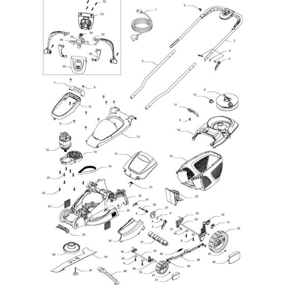 Complete Product Assembly for Flymo MULTIMO 360 XC Mowers