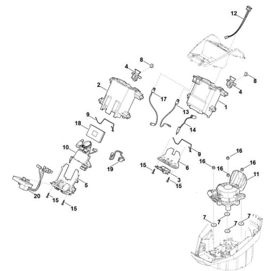 Battery Bracket for Stihl MVP 600.1