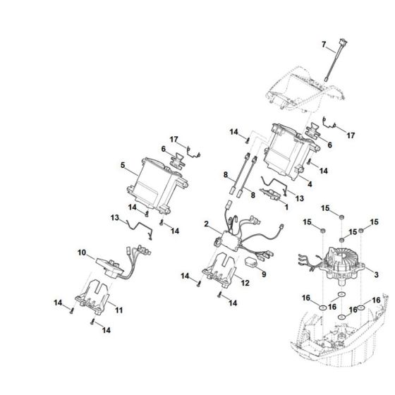 Battery Bracket for Stihl MVP 850.0 S