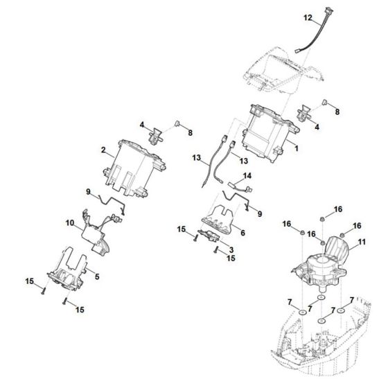 Battery Bracket for Stihl MVP 850.1