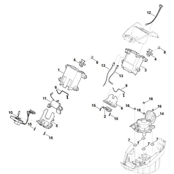 Battery Bracket for Stihl MVP 850.1 S