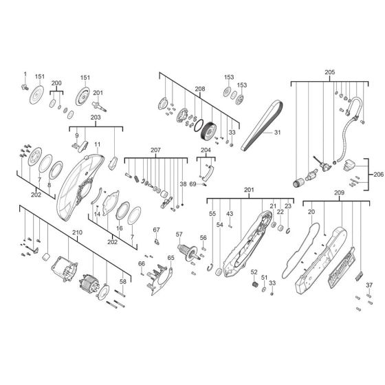 Milwaukee MXF COS350G2 Assembly
