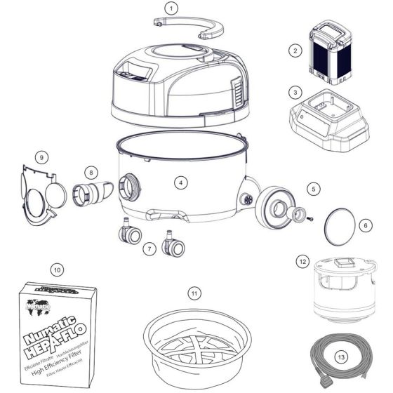 Numatic NBV190NX Assembly