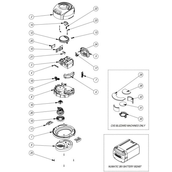 Numatic NBV240NX Assembly