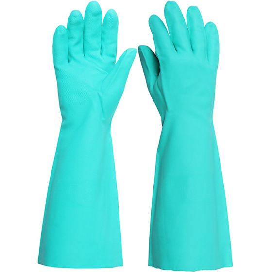 Nitrile Glove Food Safe Silicon Free 18" (45cm) Overall Length Green XL