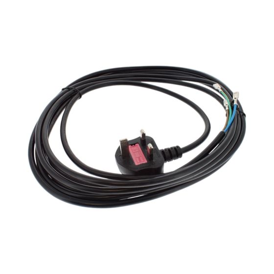Power Cable UK for Nilfisk D-PG 140.4-9 P Xtra, D-PG 140-4-9 Xtra Pressure Washers - OEM No. 128500823
