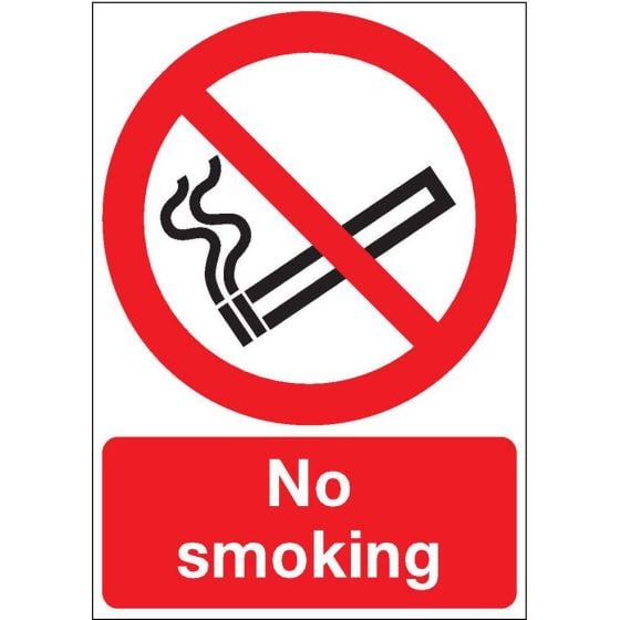 'No Smoking' Sign - 200mm x 100mm