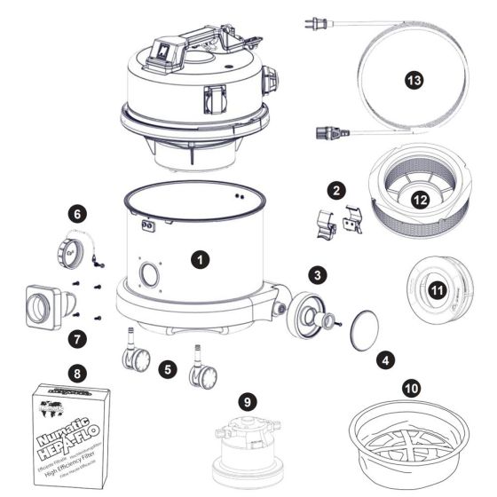 Numatic CRQ370 Assembly