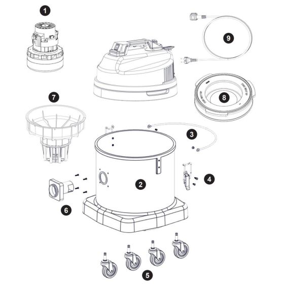 Numatic CVD570 Assembly