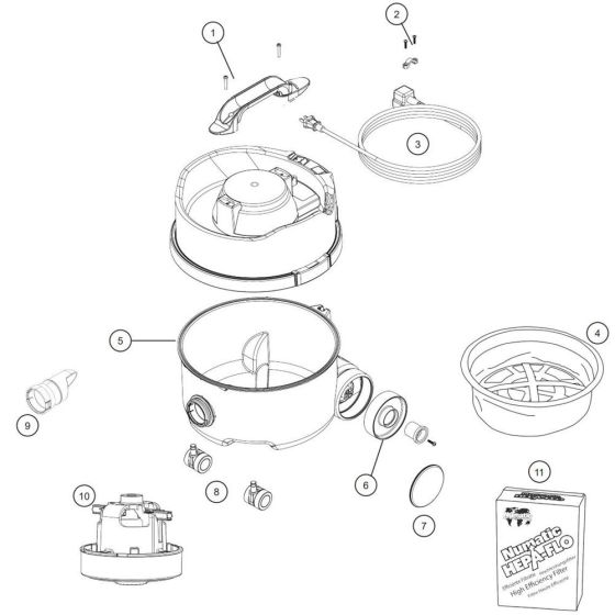 Numatic ERP180 Assembly