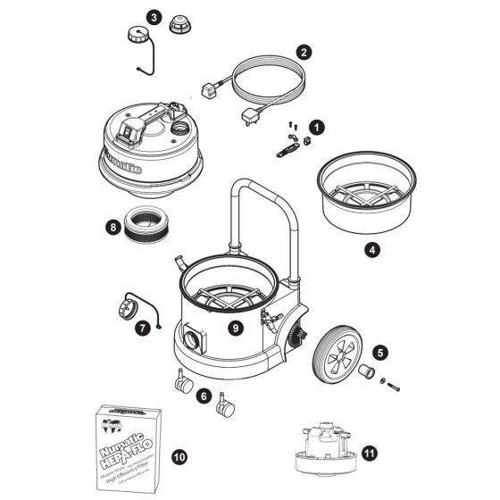 Numatic HZ390S Assembly