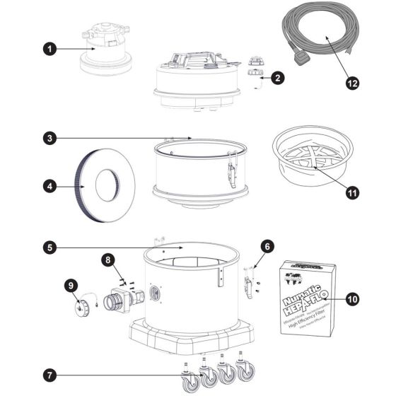 Numatic HZD570 Assembly