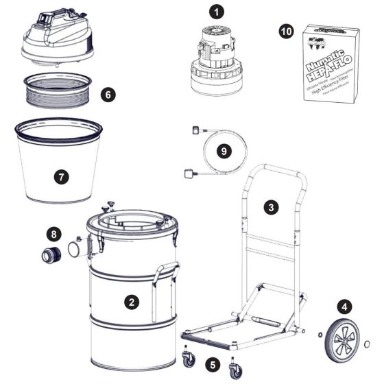 Numatic NTT2003 Assembly
