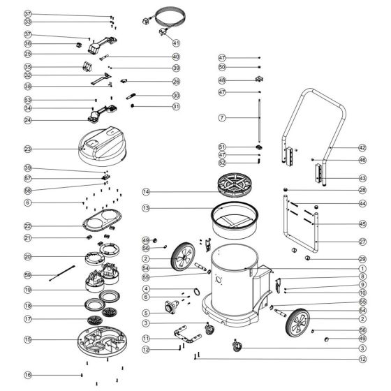 Assembly for Numatic NVDQ900