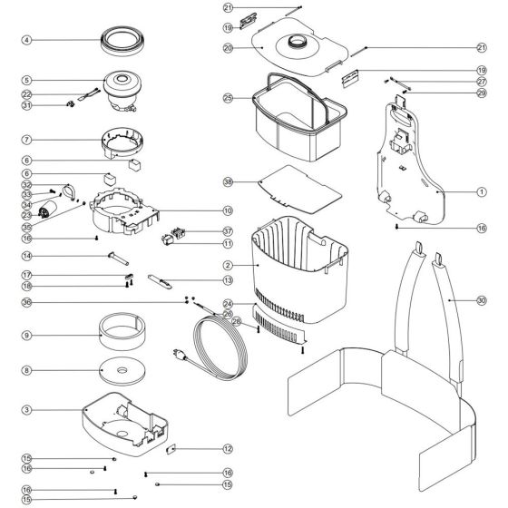 Assembly for Numatic RSV130
