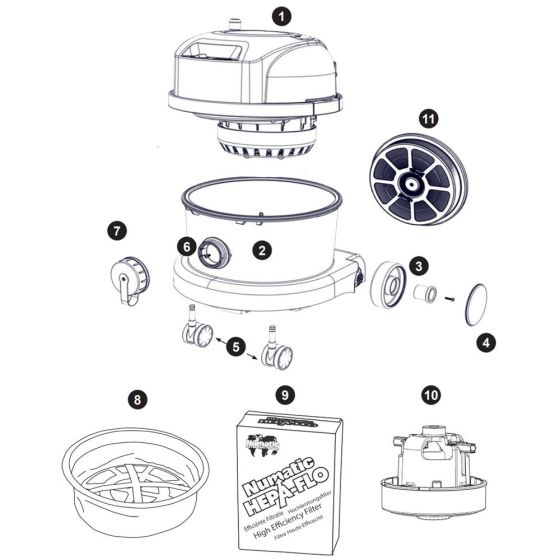 Numatic TRM240 Assembly