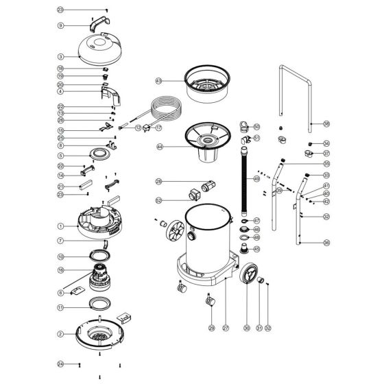 Numatic WV470 Vacuum Assembly