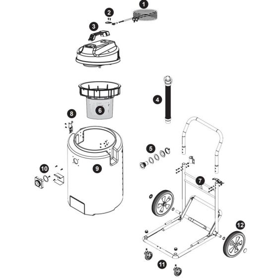 Assembly for Numatic WVD2000DH