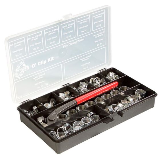 PCL Jubilee O Clip Kit 175 Clips With Side Closing Pincer (Plastic Box) - OK175P