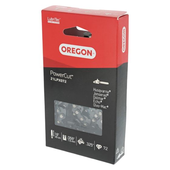 .325 Multicut Chisel 72 Link Chainsaw Chain, Genuine Oregon Part - M21LPX072E