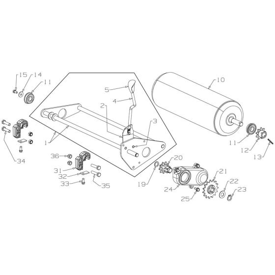Roller Assembly for Morrison Mower