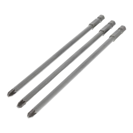 PZ2 Bit 157mm Screwdriver Bits 3pc for Makita BFR550, BFR6843 Screwdrivers - OEM No. P-67773