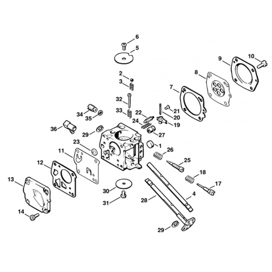 Carburettor HS-271D Assembly for Stihl P835, P840 Water Pumps