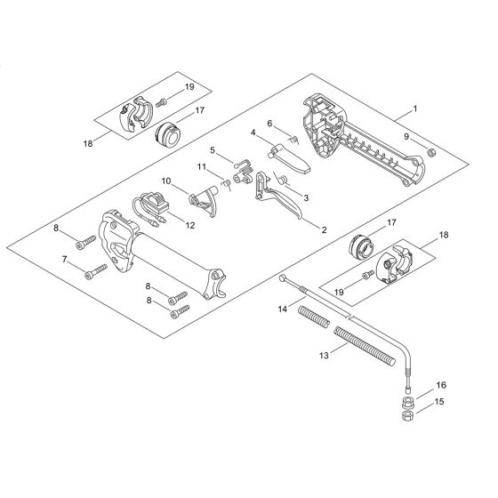 Throttle for ECHO PAS-2620ES