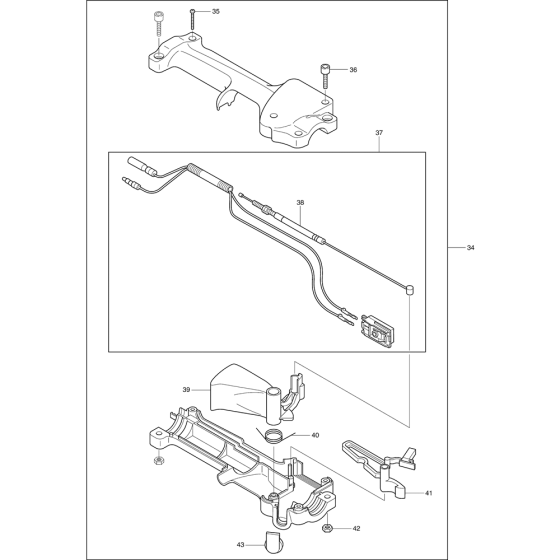 Line Assembly for Makita DBC260L Brushcutters