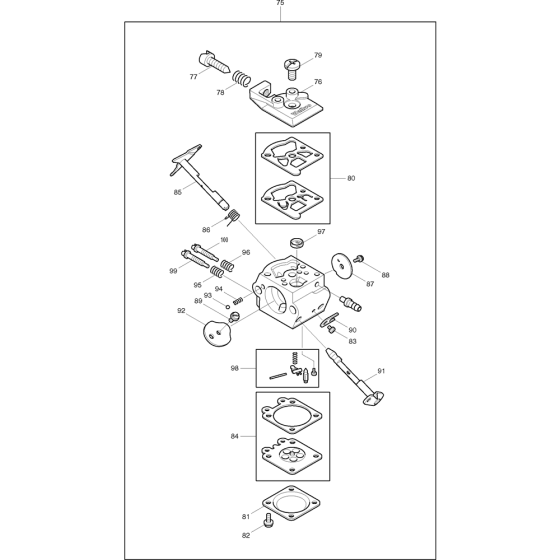 Carburetor Assembly for Makita DBC3300 Brushcutters