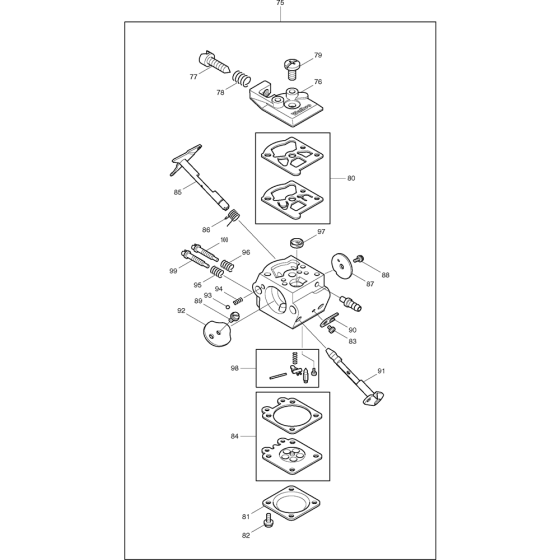 Carburetor Assembly for Makita DBC4000 Brushcutters