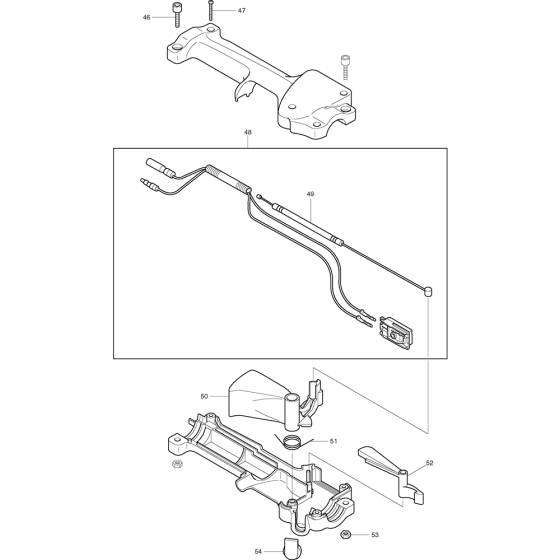 Lever Assembly for Makita ETR2500 Brushcutters