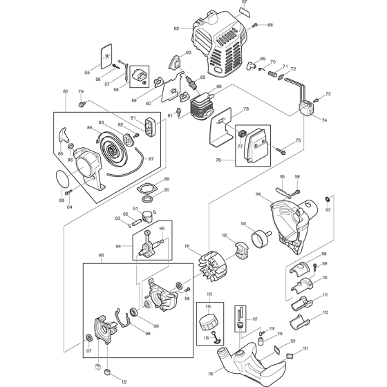 Clutch Assembly for Makita ETR2500 Brushcutters