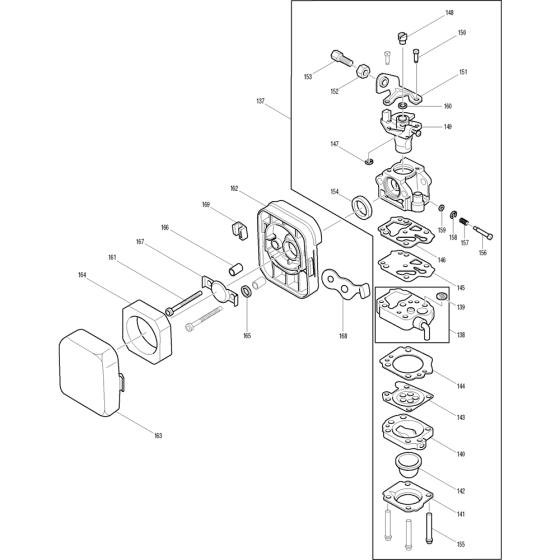 Carburetor Assembly for Makita RBC420 Brushcutters