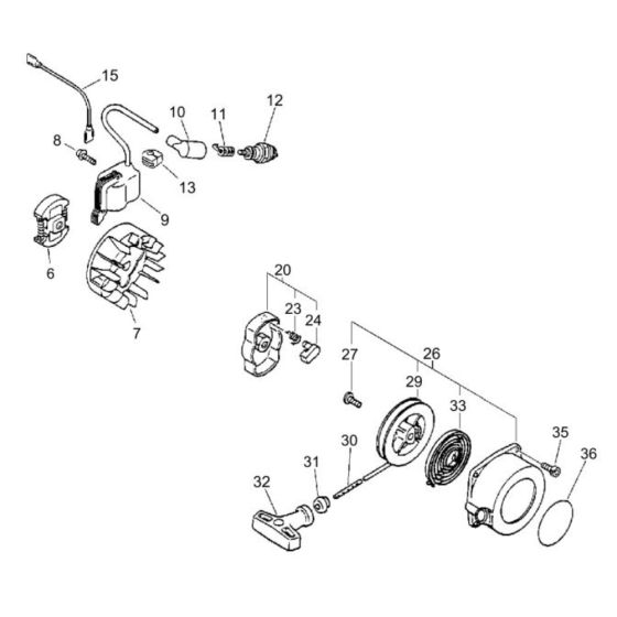Starter, Magneto, Clutch