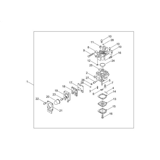 Carburettor for ECHO PAS-265ES