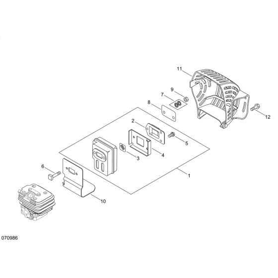 Muffler for ECHO PAS-265ES