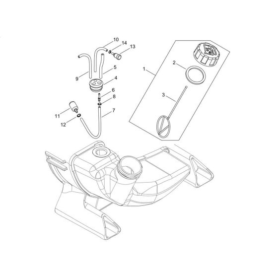 Fuel Tank for ECHO PB-2520 Handheld Blower