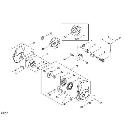 Starter, Magneto for ECHO PB-255ES Handheld Blower