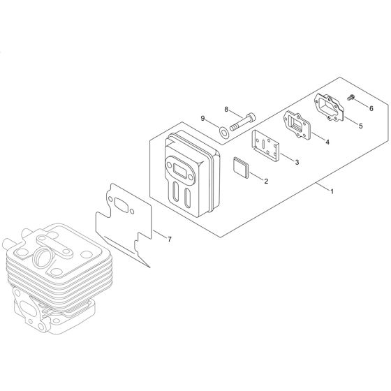 Muffler for ECHO PB-265ESLT