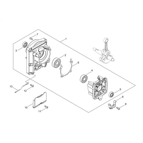 Crankcase for ECHO PB-580