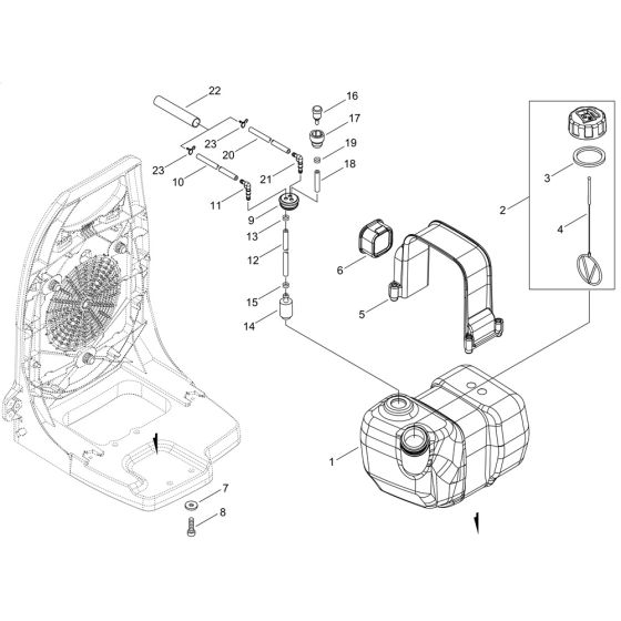 Fuel Tank for ECHO PB-8010
