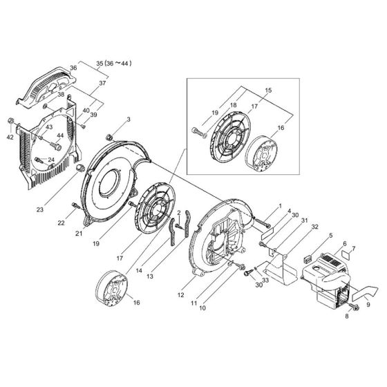Fan Case for ECHO PB-750