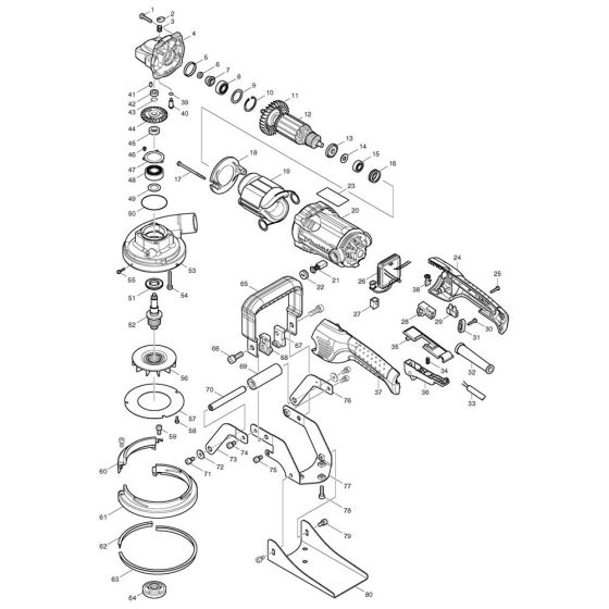 Makita PC5001C Planer Assembly