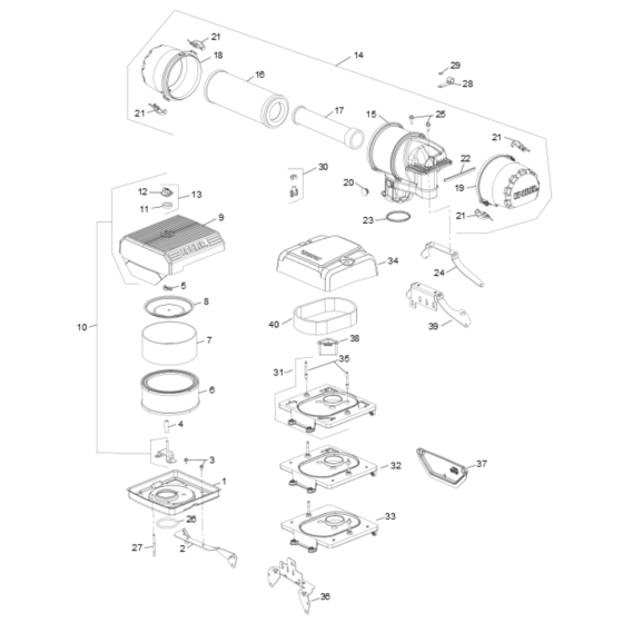 Air Intake for Kohler PCH740 Engines