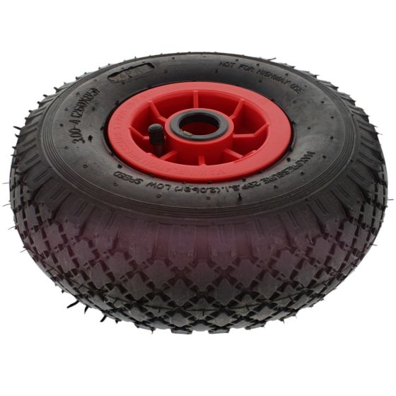 260mm Dia Polypropylene Centre with Roller Bearing & Pneumatic Wheel Only