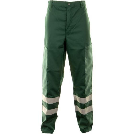 Patch Trousers Poly/Cotton H/Duty Reinforced Legs Reg Fit Bottle Green 30