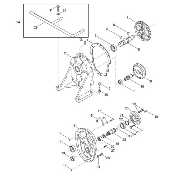 Gearbox Assembly for Wacker PDI2