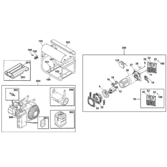 Main Assembly for DeWalt Generator