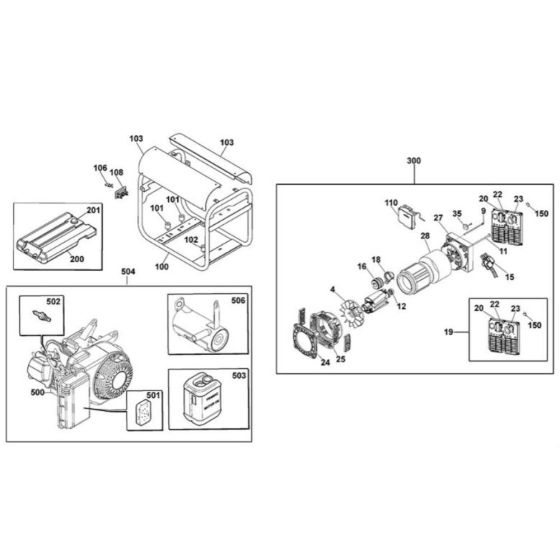 Main Assembly for DeWalt Generator